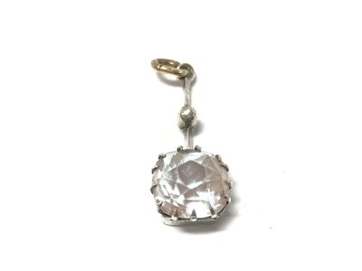 An antique silver and sapphire pendant , gold top ring. No reserve