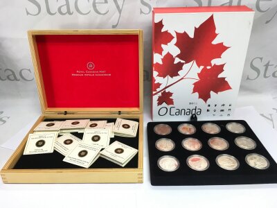 A cased set of Royal Canadian Mint silver proof coins.