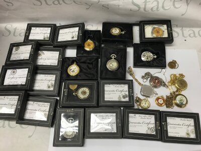 A collection of assorted modern pocket watches most boxed.