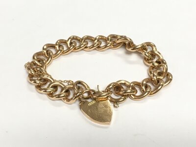 A 9ct gold open link bracelet, approx 15.7g.
