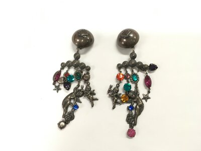 A pair of 1970s Butler & Wilson style earrings.