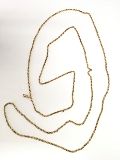 A 9ct gold longuard chain, approx 43.9g.