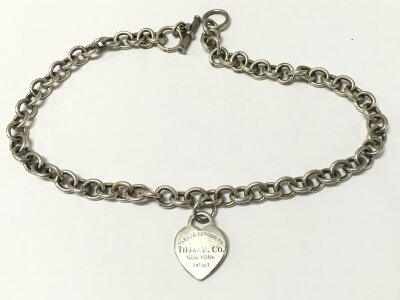 A silver Tiffany open link necklace. 70g