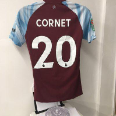 Burnley 2021 - 2022 Match Worn Football Shirt: Home short sleeve shirt with Carabao Cup badge to arm. Cornet number 20 to rear. Worn v Tottenham on 27 October 2021
