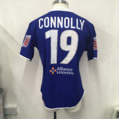 Leicester City 2004 - 2005 Match Worn Football Shirt: Home short sleeve shirt with Coca Cola League badging to arms. Connolly number 19 to rear. Worn v West Ham on 7 August 2004.