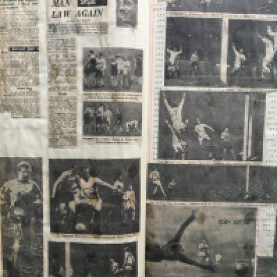 1960s Manchester United Football Scrapbook: Possibly 1000 cuttings in this large heavy scrapbook from Feb 62 to June 65. Worth a look.