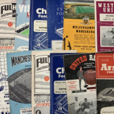 Tottenham 60/61 Football Programmes: Home and away in various conditions from the famous double season. Some are poor and some have writing and duplication noted. (40)