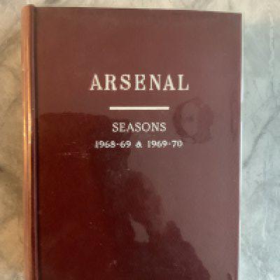 Arsenal 68/69 + 69/70 Bound Volume Of Football Programmes: Heavy top quality thick bound volume as covers two seasons in one volume. Consists of 1st team matches which included the great 69/70 Fairs Cup run. All programmes appear unwritten and with tokens intact. (1)