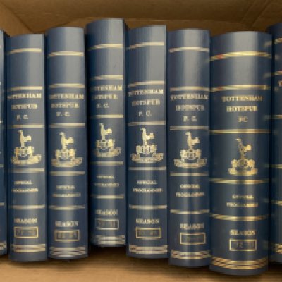 Tottenham Football Programme Binders: Very good condition original club shop binders. (29)