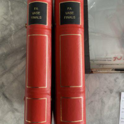 FA Vase Complete Football Programme Collection: Housed in two expensive red binders stating FA Vase Finals to spine. Complete run from 1975 - 2015 a run of 41 consecutive finals plus 4 replays and 5 brochures. Excellent.