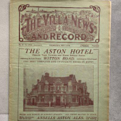 27/28 Aston Villa v Huddersfield Town Football Programme: Fair/good condition league match with no team changes. Picture of Huddersfields Cup Final team inside. Some small tears either end of spine.