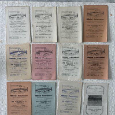 Bangor City Home Football Programmes: From the 50s and 60s in good condition with a few having date written to cover. (16)