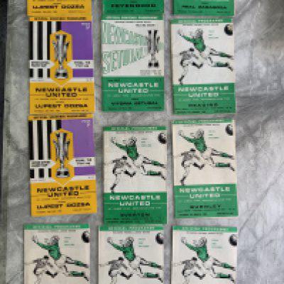 1969 Fairs Cup Final Football Programmes: Newcastle v Ujpest Dozsa x 3 plus 9 other homes from 68/69 Newcastle. Very good. (12)