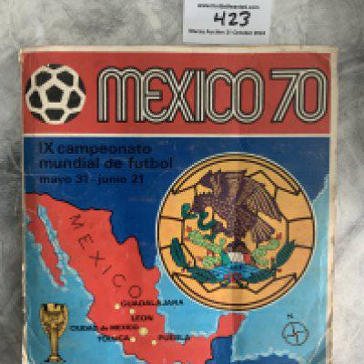 Panini Mexico 1970 Complete Football Card Sticker Album: Fair condition complete album. Wear to spine and creasing but apart from centre page being loose where staples have failed its not bad and has no writing.