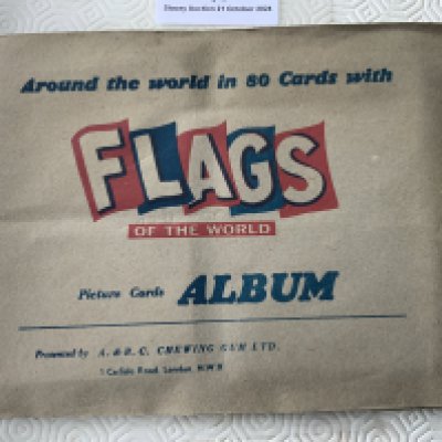 A + BC Flags Card Album: 75 from the set of 80 in original album. Good with instructions to sell. (75)