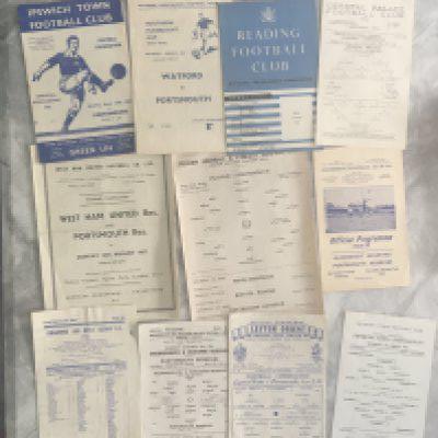 57/58 Portsmouth Reserves Football Programmes: Very good condition private collection of home and aways in the Football Combination and some friendlies. (26)