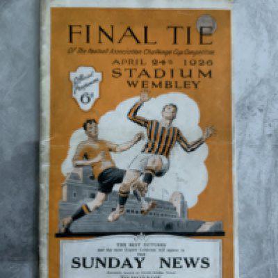 1926 FA Cup Final Football Programme: Bolton v Manchester City in very good condition with no team changes. Professional repair to spine.