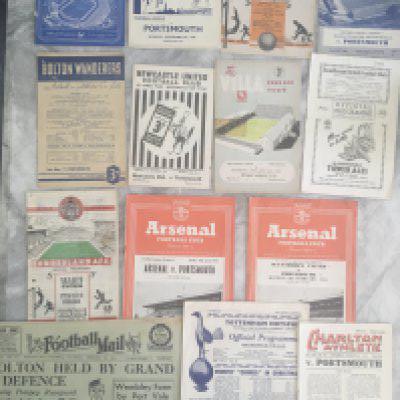 53/54 Portsmouth Away Football Programmes: Good condition ex bound private collection of aways to include Sunderland Bolton and Scunthorpe.Couple have number to cover. (13)