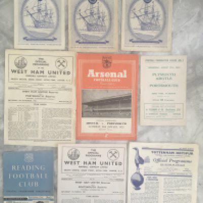 52/53 Portsmouth Reserves Football Programmes: Good condition private collection of 3 homes plus 6 aways to include Plymouth and West Ham. (9)