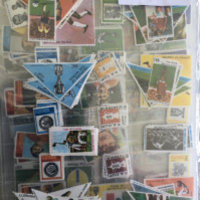 The Sun Complete Set Of Soccer Stamps: Unused stamps in superb condition and rarely seen as a complete set of 500 loose stamps.