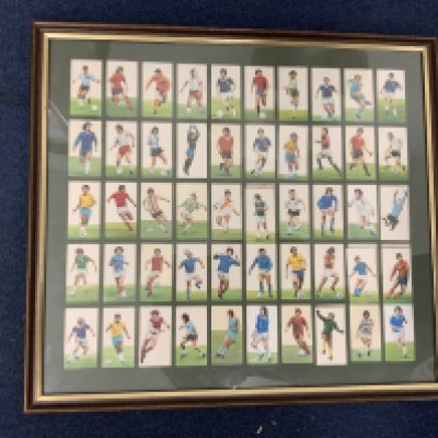 Golden Wonder 1978 Framed Football Cards: From the set of 24 Soccer All Stars and from the set of 36 World Cup Soccer All Stars there are 50 cards.