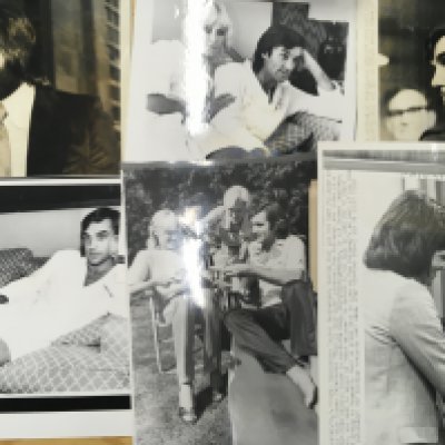 George Best Football Press Photos: Some of these would not have been seen before and are all social life photos with girlfriends, relaxing at home etc. Photos have stamps and some annotations to rear and often wired photos. (10)