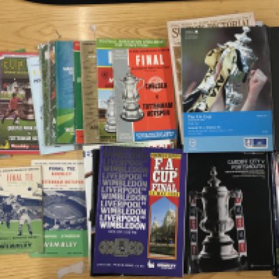 FA Cup Final Football Programmes: 36 between 1962 and 2020 which are mainly good with 1950 and 1951 fair. (38)