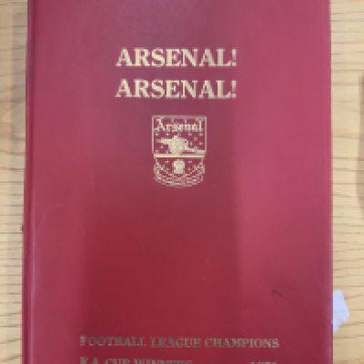 Rare Arsenal 70/71 Double Season Football Book: Only available to chosen staff and never for sale to the public this stunning hardback 160 page book named Arsenal Arsenal was awarded to the Revt Noel Bone (in recognition of valuable services to the club during our greatest season). Hand signed by Hillwood. Mainly in pictures with sections for Europe and whole page player photos.
