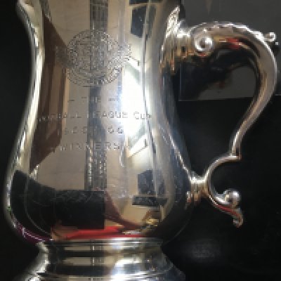 West Brom 1966 League Cup Final Winners Tankard: Issued to John Kaye for playing in the home and away win over West Ham which was the last before they were played at Wembley. Heavy silver tankard has Football League badge and Football League Cup 1965-66 Winners engraved. EPNS to base. Good condition.