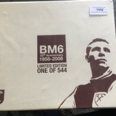 Bobby Moore Sealed 50th Anniversary Boxed Set: Ltd edition of 544, number unknown as still sealed. Contents consist of 50th Anniversary shirt 1958-2008, COA and a dvd. Excellent with instructions to sell.