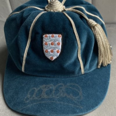 Michael Owen Signed Replica England International Football Cap: Realistic looking England cap signed to peak by England and Liverpool legend Michael Owen.