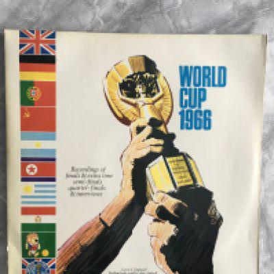 1966 World Cup Final LP + Rare Advertisement: Double LP record in original covers which consist of the final semi final quarter final and interviews. Inside the squads of England and West Germany are pictured. This was expensive in the day costing 37/6 but with the record comes a small advertising leaflet from Typhoo offering in exchange for 4 Typhoo Tea packets availability to purchase at 24 Shillings. (2)
