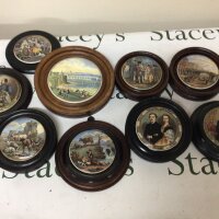 A collect of ten Victorian pot lids including a View of the new Pier Margate a view of Holborn viaduct Lord Raglan and other (10)