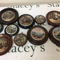 A collection of Victorian pot lids including Landing the Fare Pegwell Bay Royal Harbour Ramsgate The Batgle of the Nile pot lids depicting bears and others. (10) NO RESERVE.