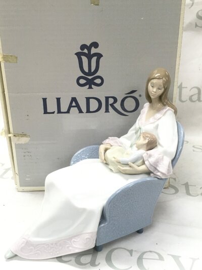 A boxed Lladro porcelain figure group, My Little Treasure model 6503,  22cm tall