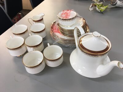 A Royal Albert Holyrood tea set, serves six