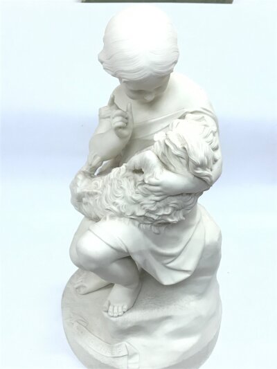 A Copeland J Durham St 1862 Bisque figure, go to sleep.45cm tall