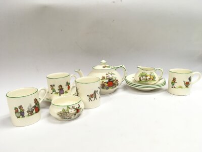 Children’s Crown Ducal porcelain tea set. No reserve