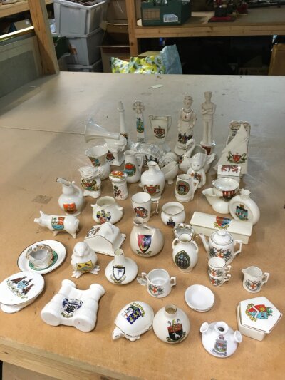 A collection of crested China, miniatures, various factories