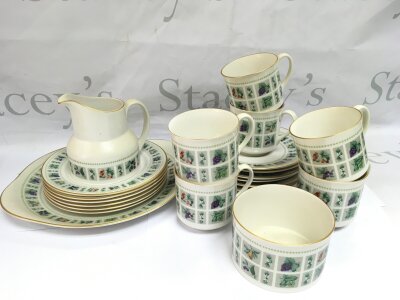 A Royal Doulton coffee set in Tapestry pattern.