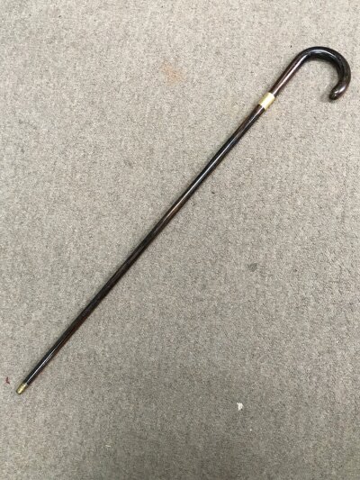 A hook top sword stick, 92cm tall