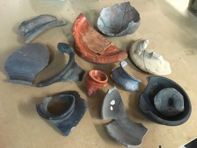 A collection of Roman pottery as found on Canvey Island- NO RESERVE