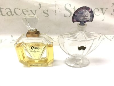 Two perfume bottles including baccarat.
20cm by 15cm wide.