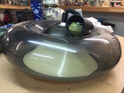 A 1970s ceiling light, 55cm wide