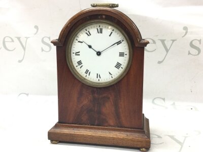 A small Edwardian mantle clock, 20cm tall. No reserve