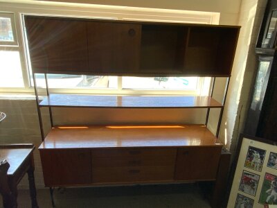 1960's teak Ladderax design modular wall unit by Avalon