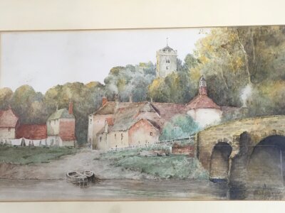 Two framed watercolours, English rural scenes. Dimensions 47x36cm  44x30cm- NO RESERVE