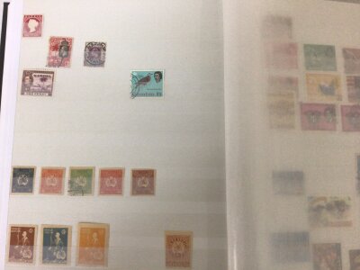 Three black albums containing a good selection of world stamps used and unused including early 20th century stamps British Empire and Colonial stamps (3)