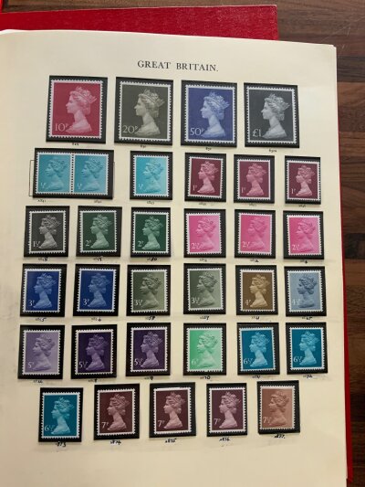 4 Albums of British stamps Mostly QEII.
