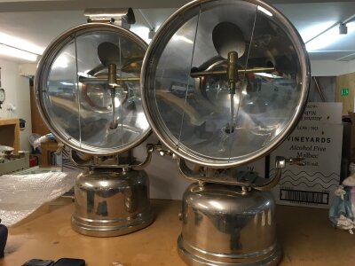 A pair of Tilley of Hendon floodlights 66 cm
